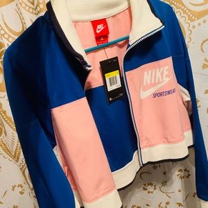 Nike Womens Small Sports Jacket - Pink & Blue NEW